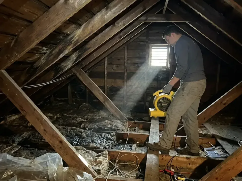 attic-water-damage-drying-proc-007 — frequently asked questions, Emergency Water Extraction & 24/7 Flood Response in St. Hel…